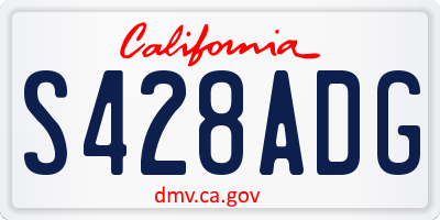 CA license plate S428ADG