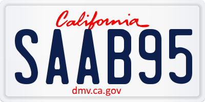 CA license plate SAAB95