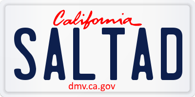 CA license plate SALTAD
