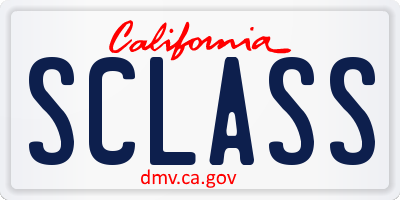 CA license plate SCLASS