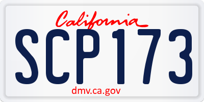 CA license plate SCP173