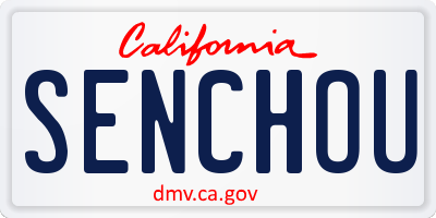 CA license plate SENCHOU