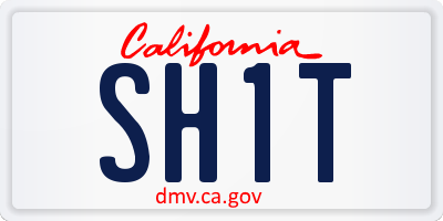 CA license plate SH1T