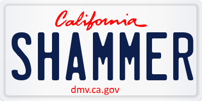 CA license plate SHAMMER