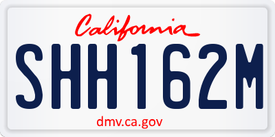 CA license plate SHH162M