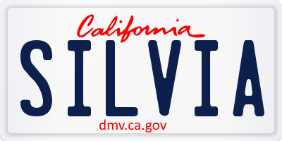 CA license plate SILVIA