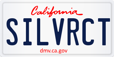 CA license plate SILVRCT