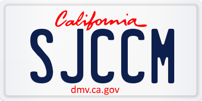 CA license plate SJCCM