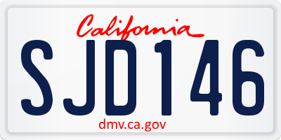 CA license plate SJD146