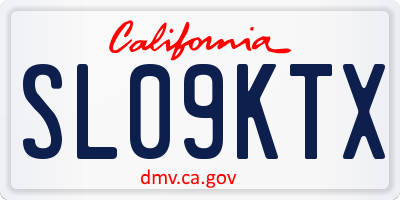 CA license plate SL09KTX