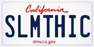 CA license plate SLMTHIC