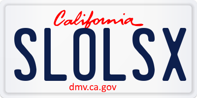 CA license plate SLOLSX