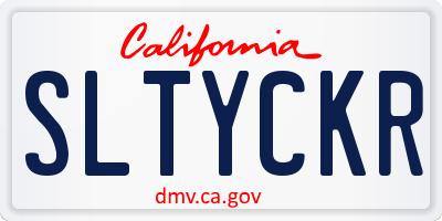 CA license plate SLTYCKR