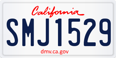 CA license plate SMJ1529