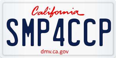 CA license plate SMP4CCP