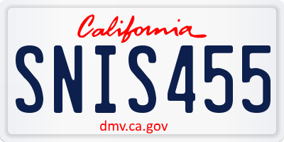 CA license plate SNIS455