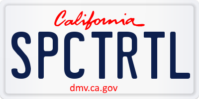 CA license plate SPCTRTL