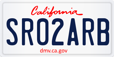 CA license plate SR02ARB