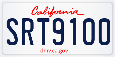 CA license plate SRT9100