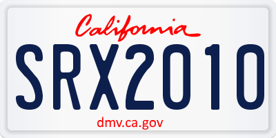 CA license plate SRX2010