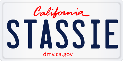 CA license plate STASSIE