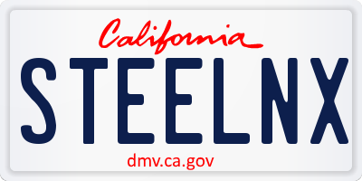 CA license plate STEELNX