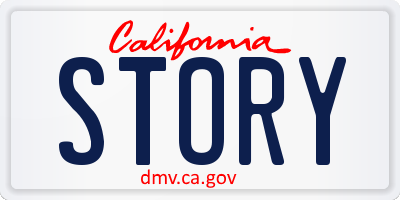 CA license plate STORY