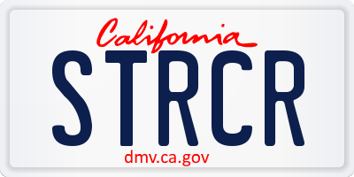 CA license plate STRCR