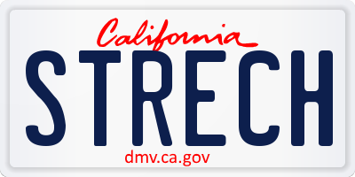 CA license plate STRECH