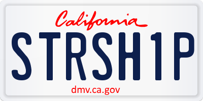 CA license plate STRSH1P