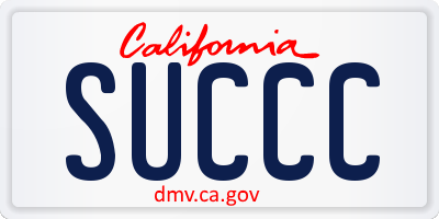 CA license plate SUCCC