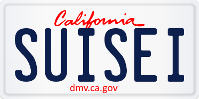 CA license plate SUISEI