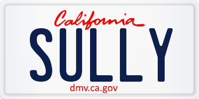 CA license plate SULLY