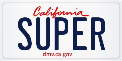 CA license plate SUPER