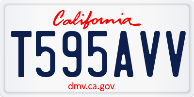 CA license plate T595AVV