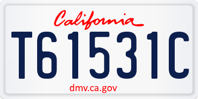 CA license plate T61531C