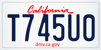 CA license plate T745U0