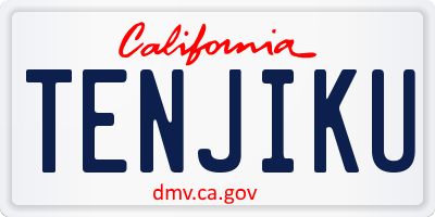 CA license plate TENJIKU