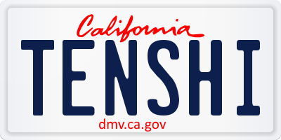 CA license plate TENSHI