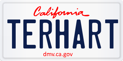 CA license plate TERHART