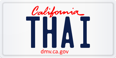 CA license plate THAI