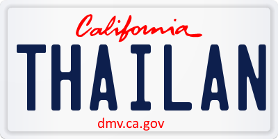 CA license plate THAILAN