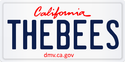 CA license plate THEBEES