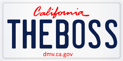 CA license plate THEBOSS