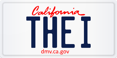 CA license plate THEI