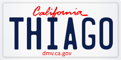 CA license plate THIAGO