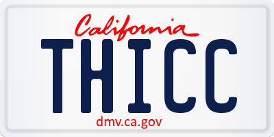 CA license plate THICC