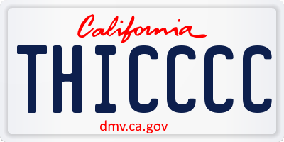 CA license plate THICCCC