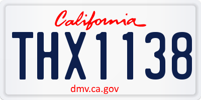 CA license plate THX1138