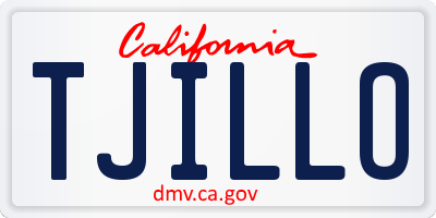 CA license plate TJILLO